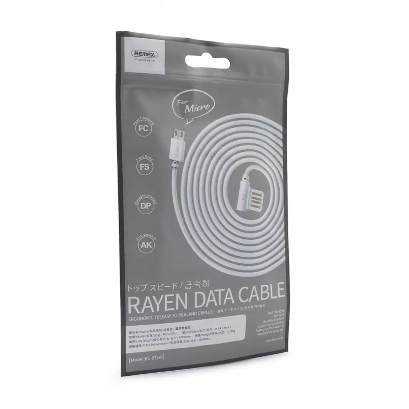 Data Kabl Remax Rayen Rc-075m Micro USB Beli 1M