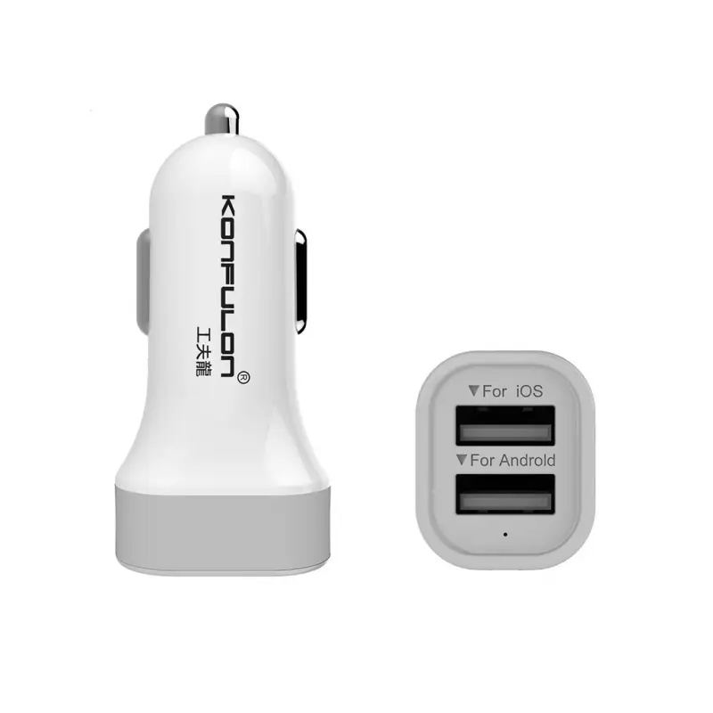 Auto Punjac Konfulon C17 Dual USB 5V 2.1a Sivi