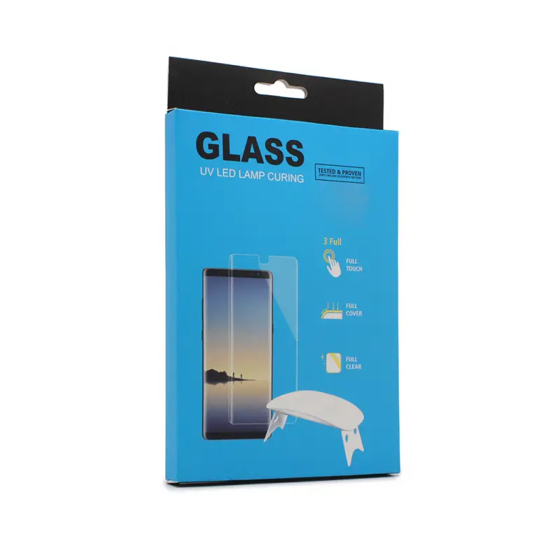 Zastitno Staklo Tempered Glass UV Plus Glue Full Cover + Lampa za Huawei P30