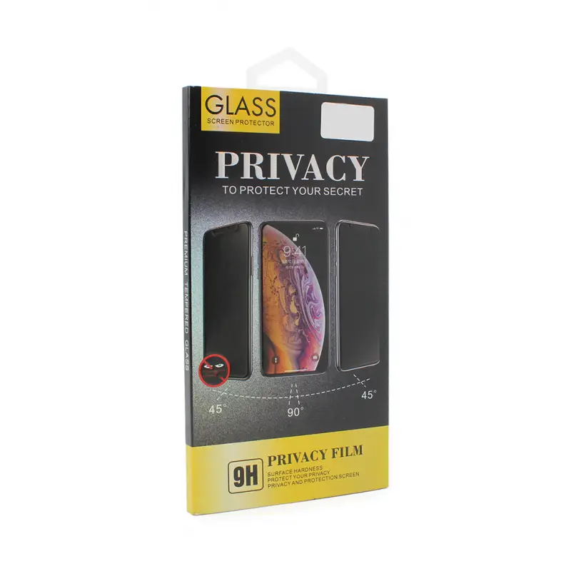 Zastitno Staklo Tempered Glass Privacy 2.5d Full Glue za Iphone X Crni