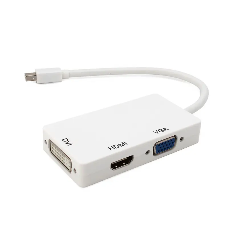 Adapter Kabl za Apple Mini DP na HDMI VGA DVI Beli