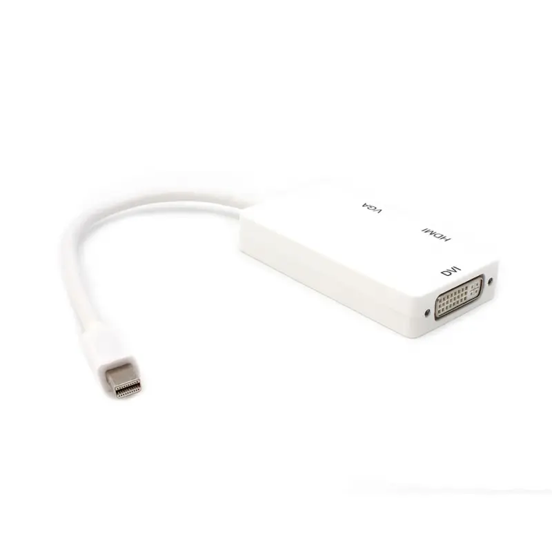 Adapter Kabl za Apple Mini DP na HDMI VGA DVI Beli