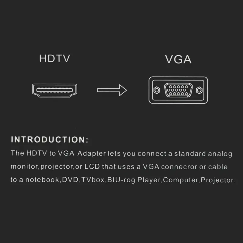 Adapter HDMI M na VGA Z Beli Jwd-hdmi7