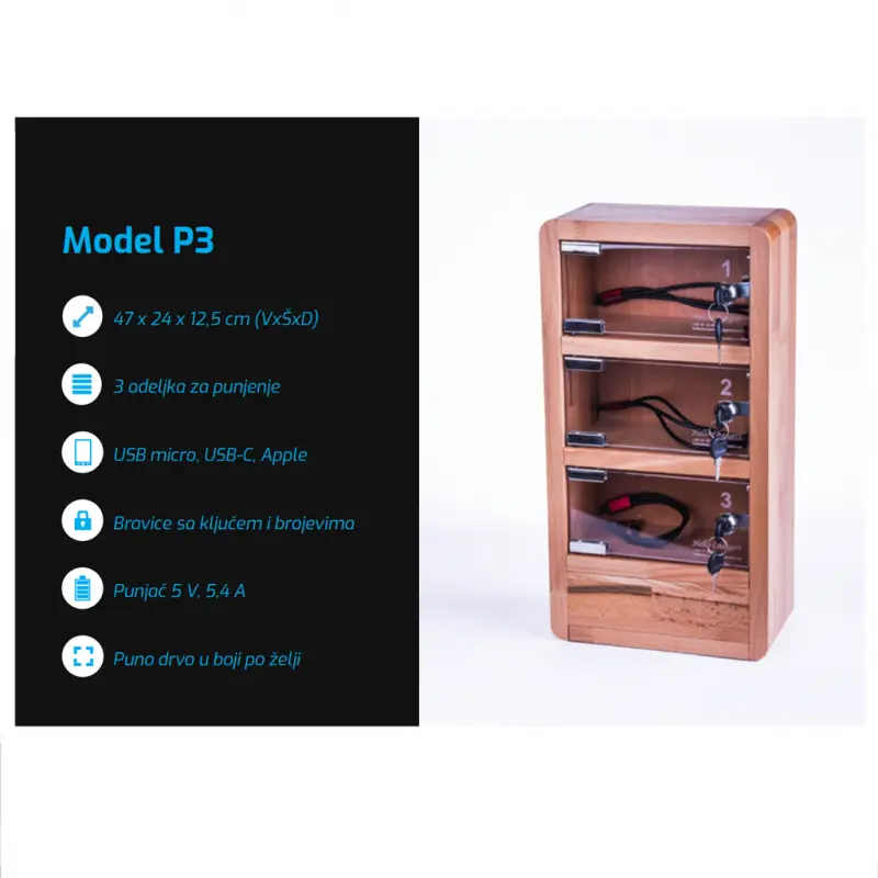 Stanica za Punjenje Mobilnih Telefona P3 Natur