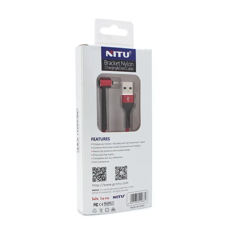 Data Kabl NITU UC043 Iphone Lightning Crveni 1M