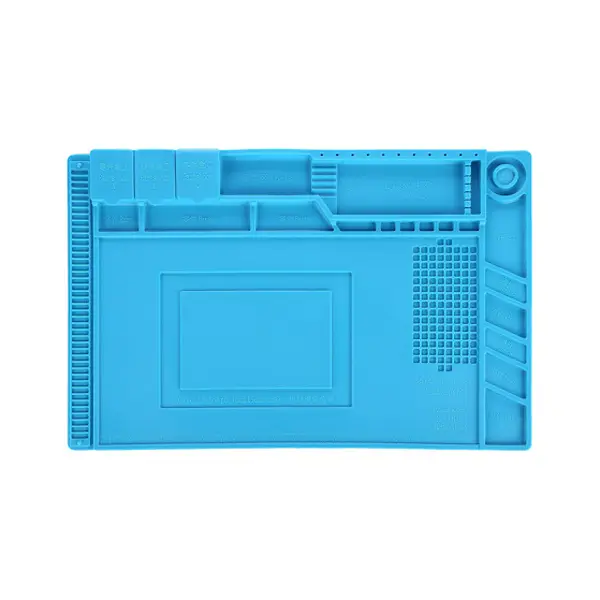 Silikonska Radna Podloga Plava sa Pregradama S-160 300MM X 450MM