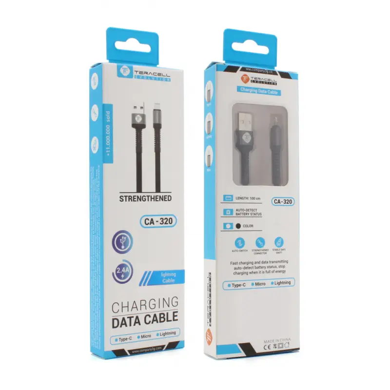 Data Kabl Teracell Evolution Iphone Lightning Crni 1M