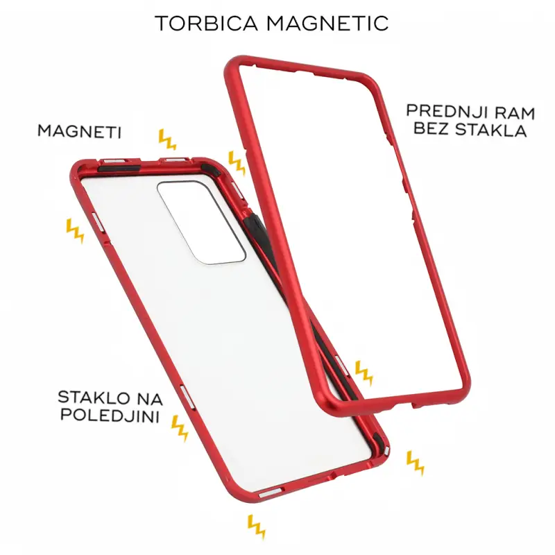 Torbica Magnetic za Huawei P40 Pro Crvena