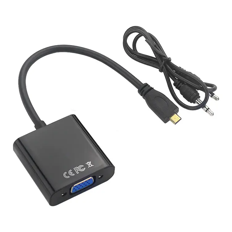 Adapter Micro HDMI na VGA Z + Audio Jwd-hdmi1