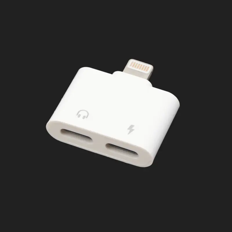 Adapter za Slusalice i Punjenje W5 Iphone Lightning Beli