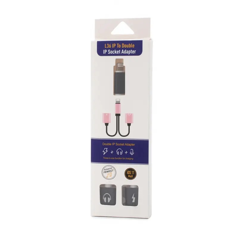Adapter za Slusalice i Punjenje IP-14 Iphone Lightning Crni