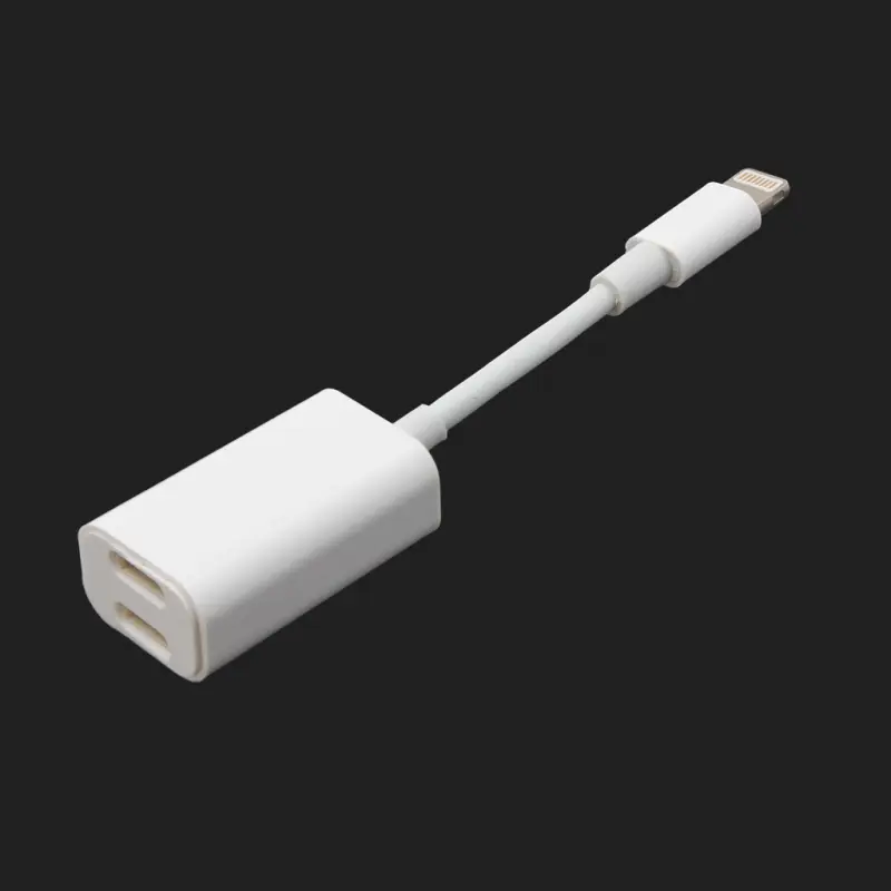 Adapter za Slusalice i Punjenje IP-8 Iphone Lightning Beli