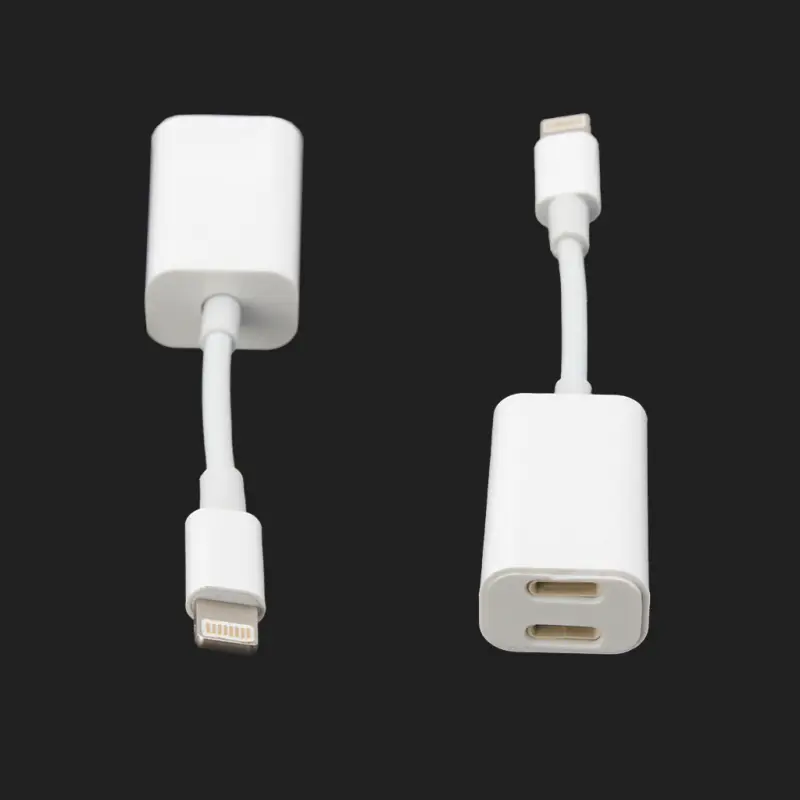 Adapter za Slusalice i Punjenje IP-8 Iphone Lightning Beli