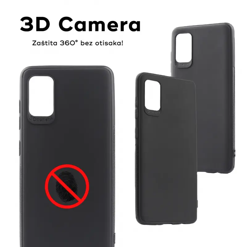 Torbica 3D Camera za Xiaomi Redmi Note 9 Pro/note 9 Pro Max/note 9S Crna