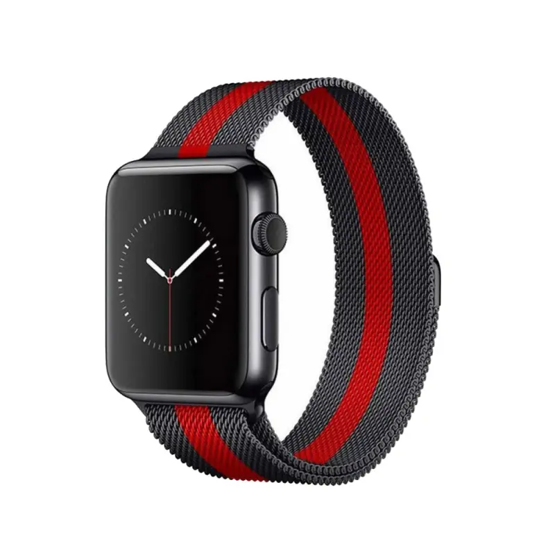 Narukvica Metalik za Apple Watch 42MM Crno Crvena
