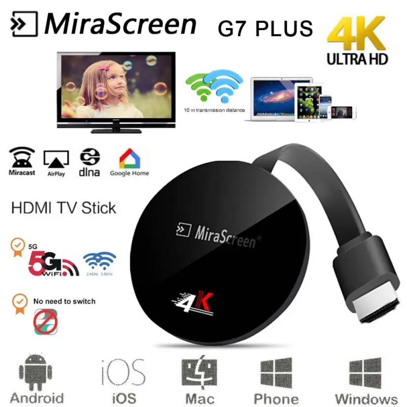 Mirascreen G7 Plus Dual Band 4K Wi-fi HDMI Prijemnik za TV