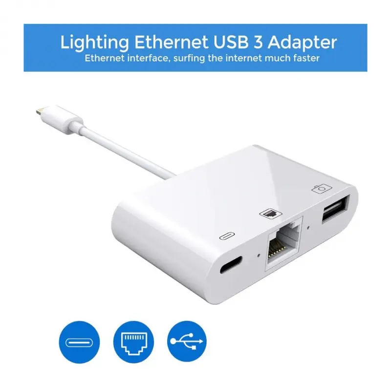 Lightning na Gb LAN 3U1 Kamera Adapter