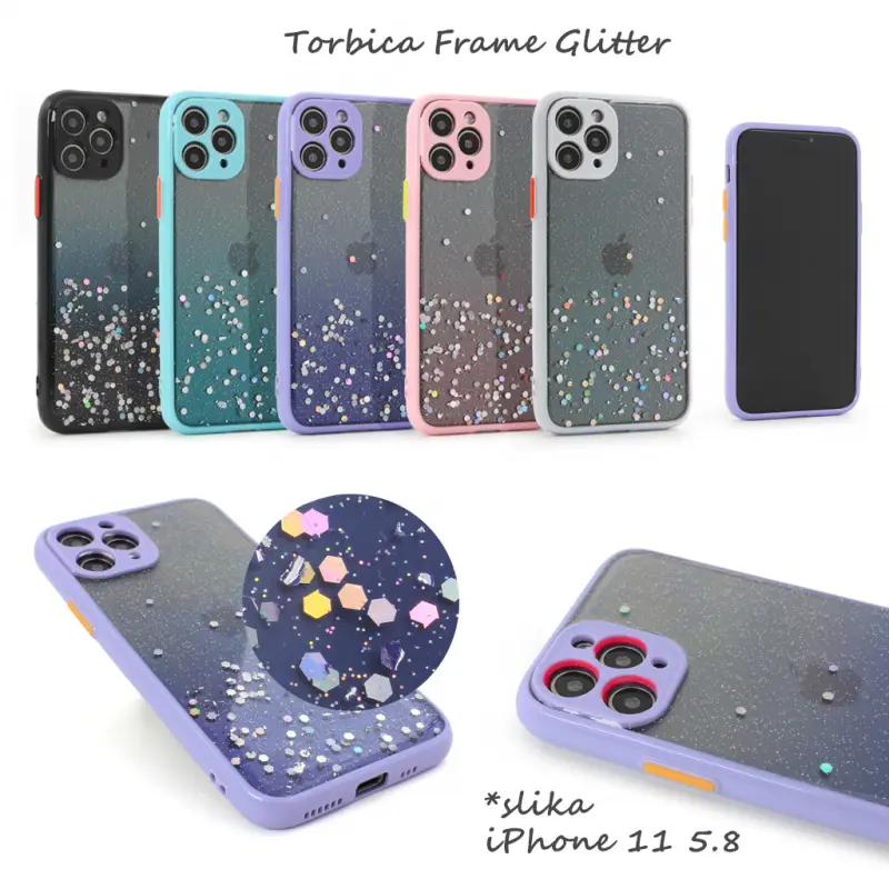 Torbica Frame Glitter za Samsung A207F Galaxy A20S Roze