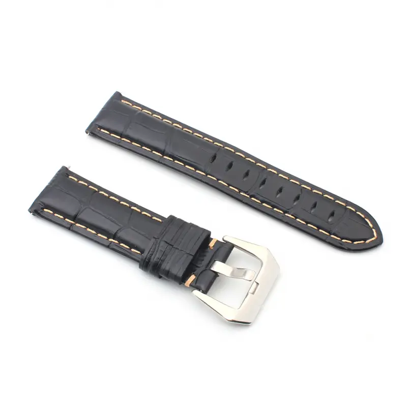 Narukvica Elegant Relief Kozna za Smart Watch 22MM Crna