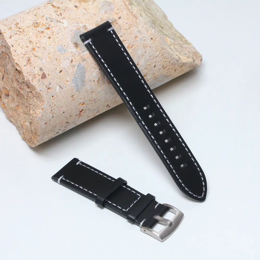 Narukvica Elegant Kozna za Smart Watch 22MM Crna