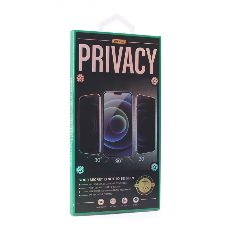 Zastitno Staklo Tempered Glass Privacy 2.5d Full Glue za Samsung A525f/a526b/a528b Galaxy A52 4g/a52 5g/a52s Crni