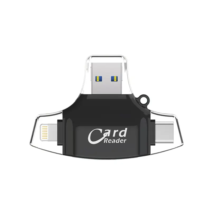 Citac Kartica SD Microsd na Type C Lightning USB 2.0 Jwd-84 Crni