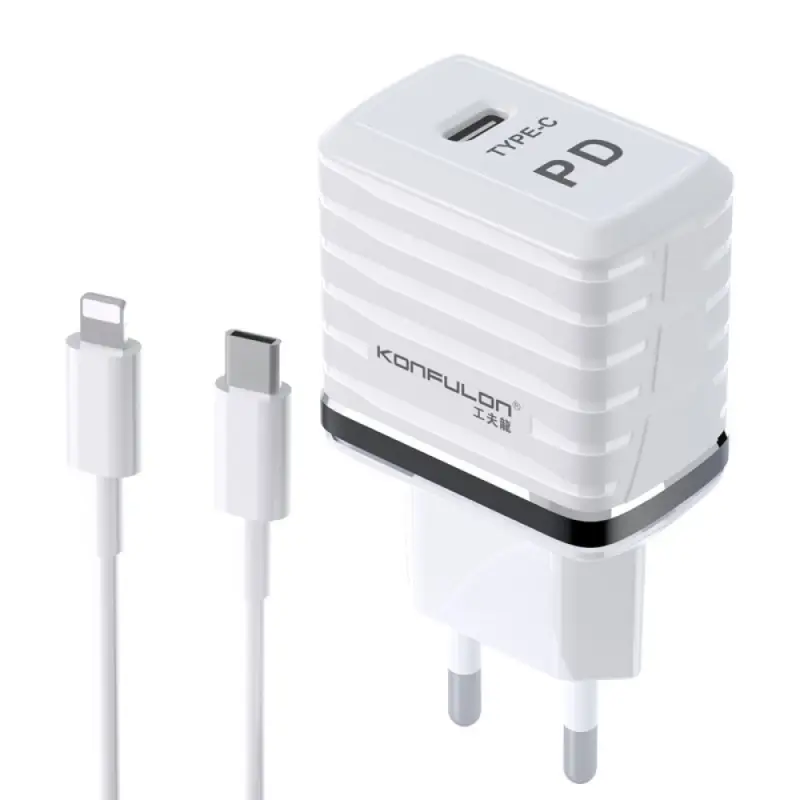 Kucni Punjac Konfulon C32d+dc13 PD 20W sa Iphone Lightning Kablom