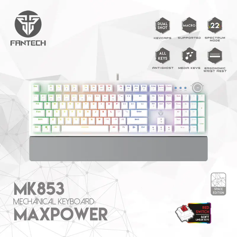 Tastatura Mehanicka Gaming Fantech MK853 RGB Maxpower (red Switch) Space Edition