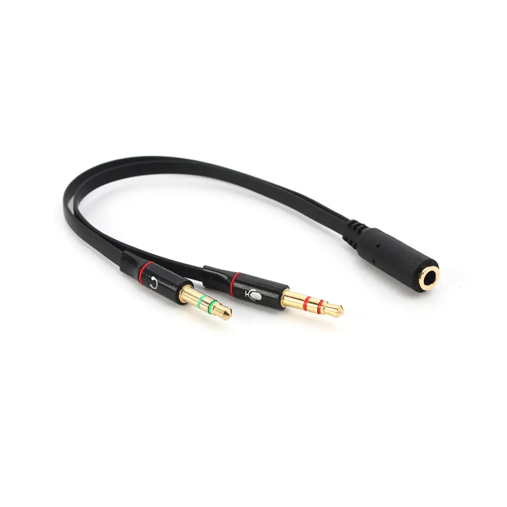 Kabl Splitter 3.5mm za Mikrofon i Zvucnike Crni
