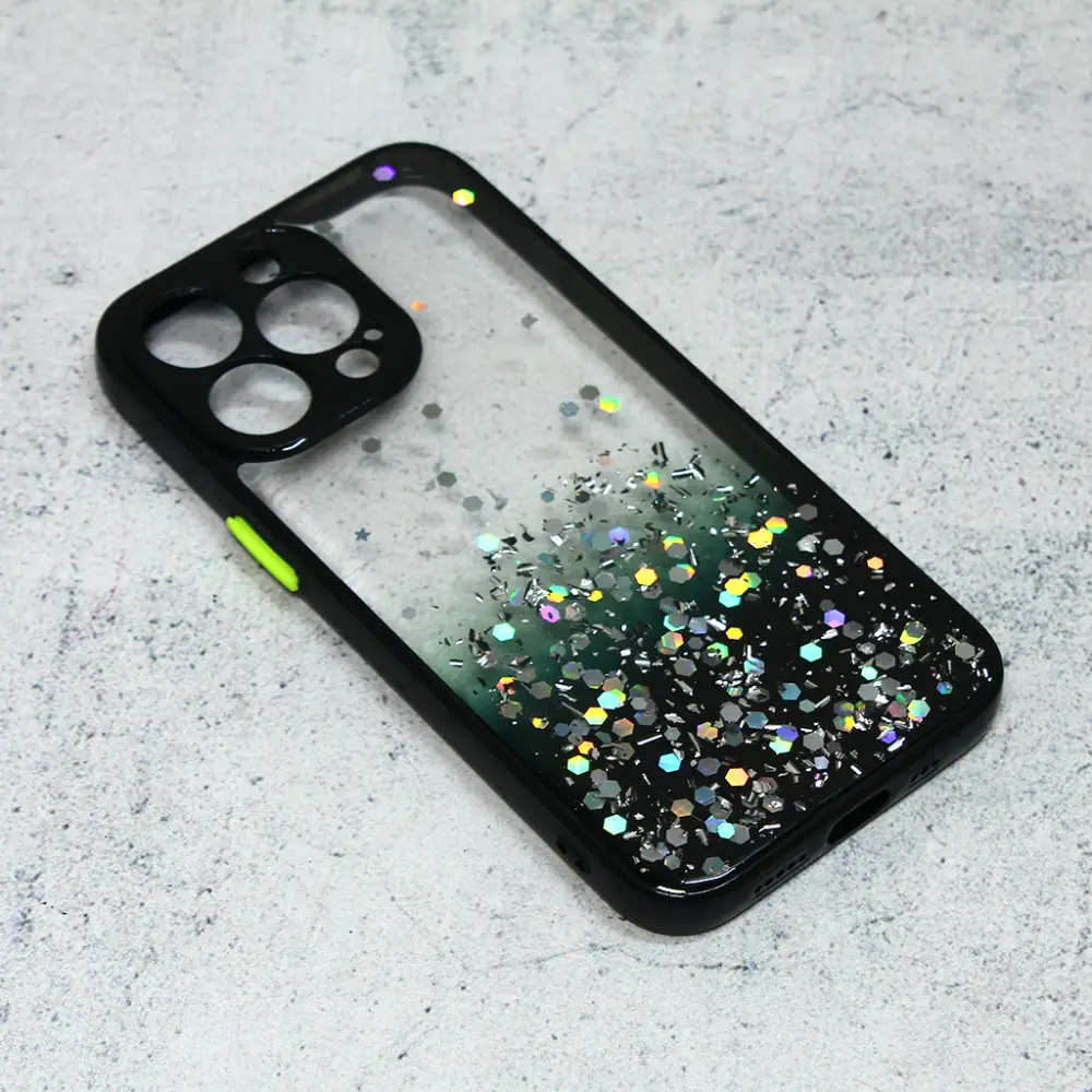Torbica Frame Glitter za Iphone 13 Pro 6.1 Crna