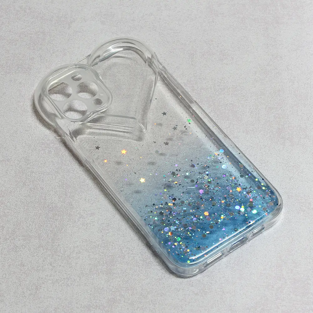 Torbica Heart Glitter za Iphone 12 Pro 6.1 Plava