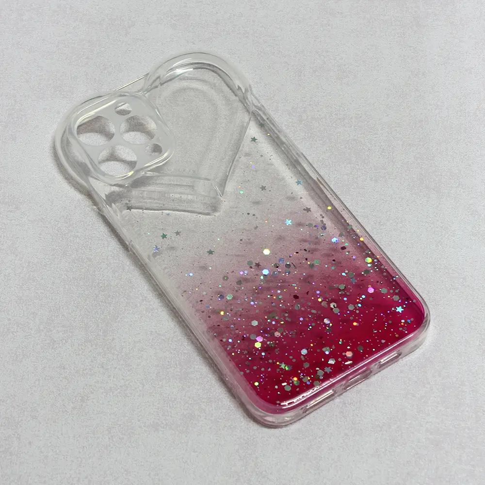 Torbica Heart Glitter za Iphone 12 Pro Max 6.7 Pink