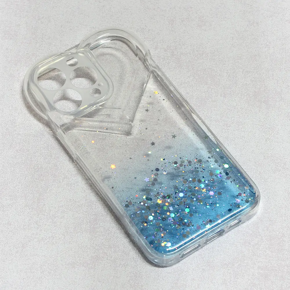 Torbica Heart Glitter za Iphone 13 Pro 6.1 Plava