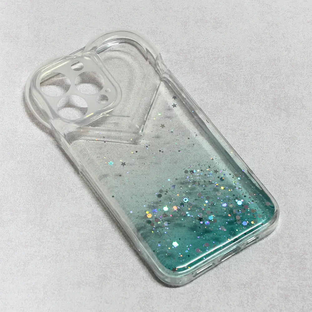 Torbica Heart Glitter za Iphone 13 Pro 6.1 Mint