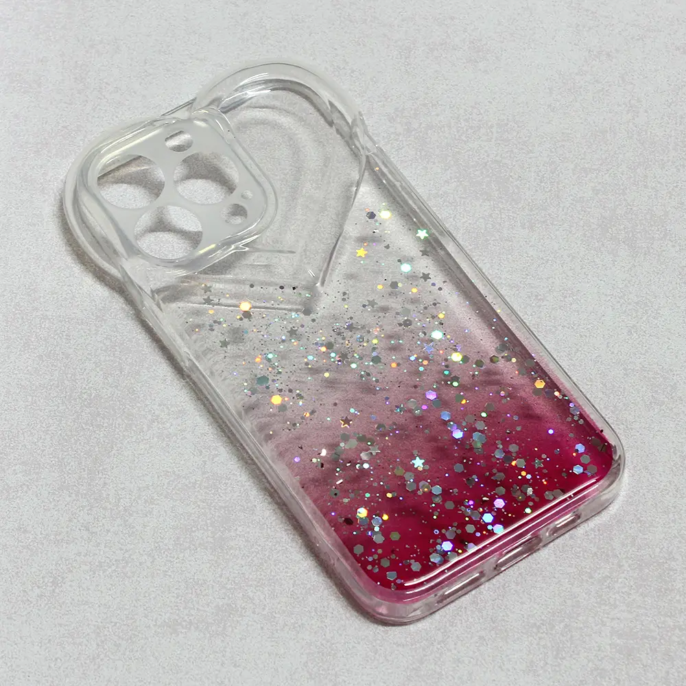 Torbica Heart Glitter za Iphone 13 Pro 6.1 Pink