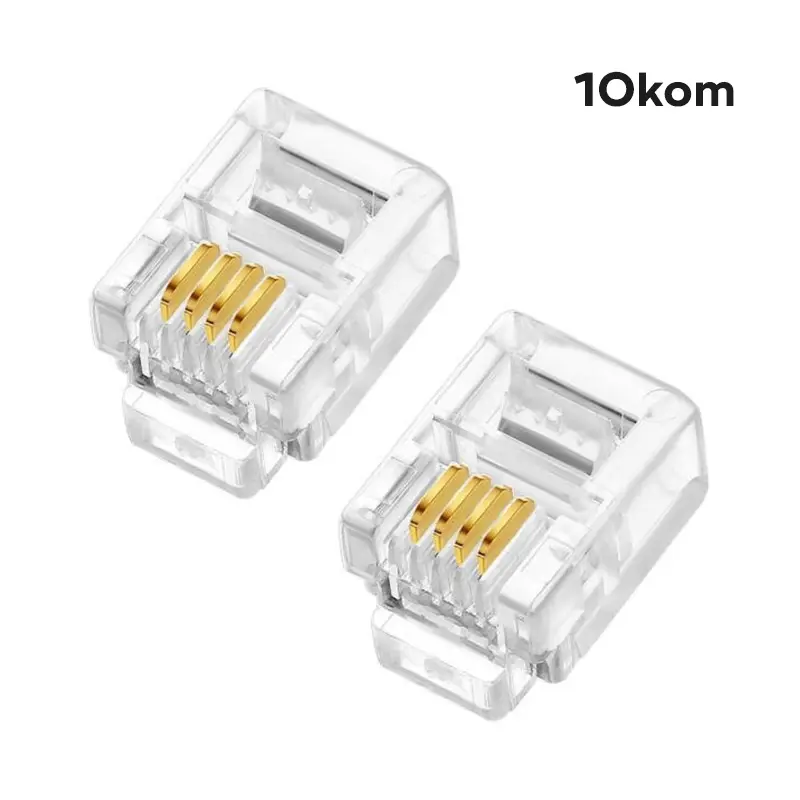 Konektor RJ11 Telefonski 6P4C Jwd-c13 10 Kom