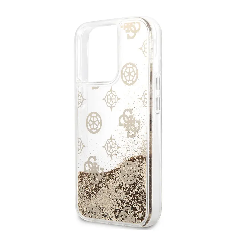 Torbica Guess Hc Liquid Glitter Peony za Iphone 13 Pro 6.1 Zlatna (guhcp13llgpego)