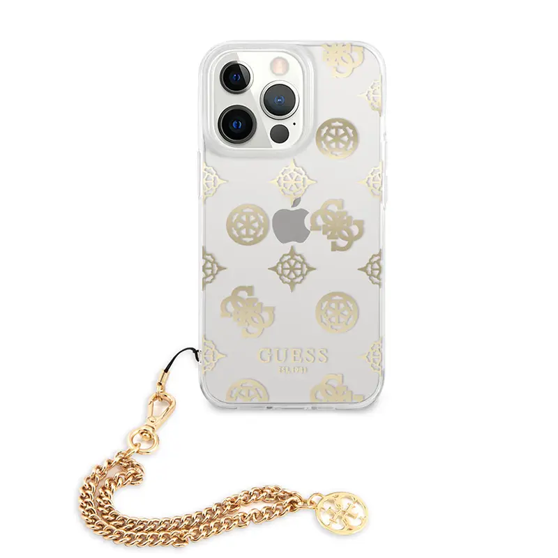 Torbica Guess Hc Pc Chain Handle Peony za Iphone 13 Pro 6.1 Zlatna (guhcp13lkspego)