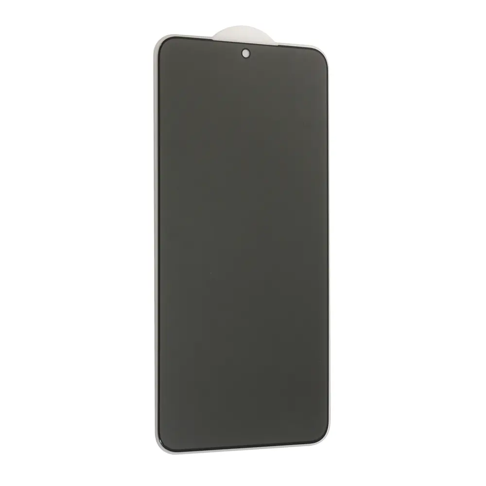 Zastitno Staklo Tempered Glass Privacy 2.5d Full Glue za Samsung S901B Galaxy S22 5G Crni (fingerprint Unlock)