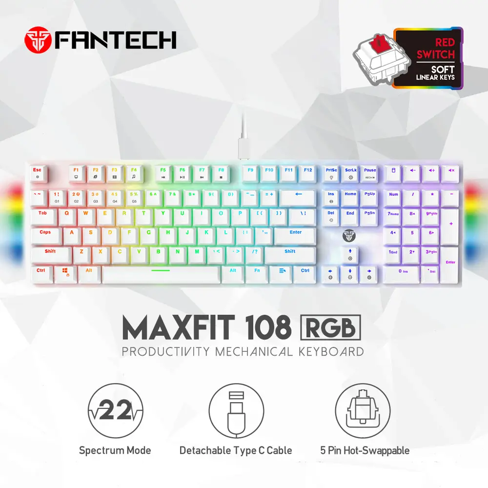 Tastatura Mehanicka Gaming Fantech MK855 RGB Maxfit 108 Space Edition (red Switch)