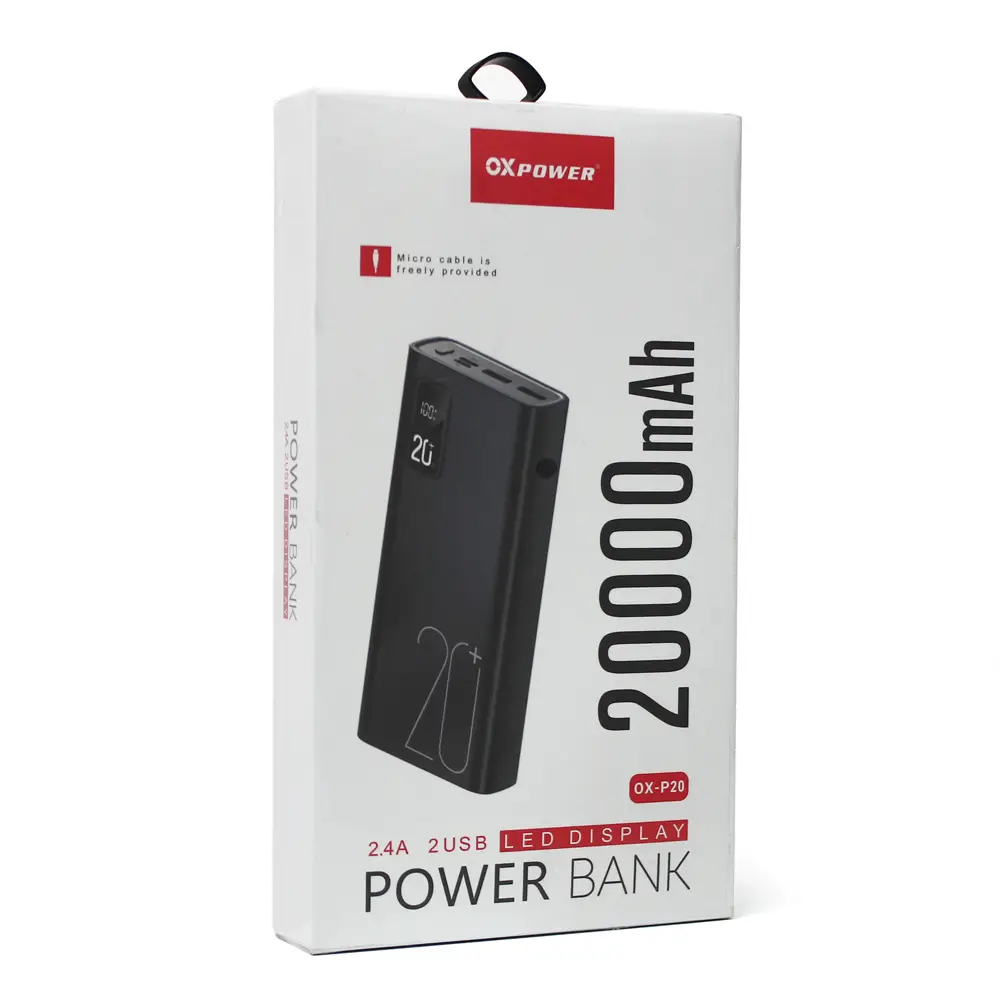 Power Bank Prenosiva Baterija Oxpower P20 20000 Mah Bela