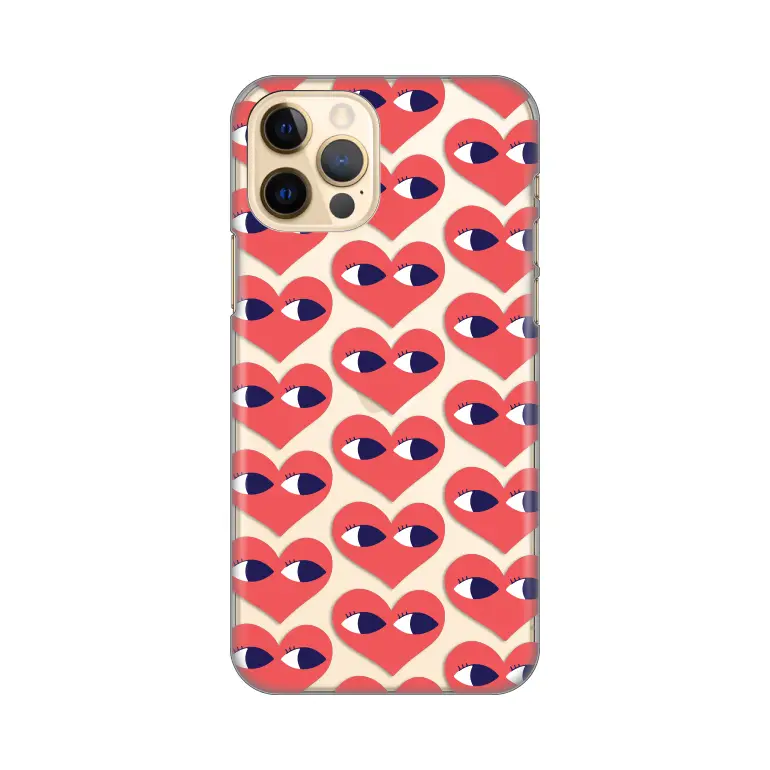 Torbica Silikonska Print Skin za Iphone 12/12 Pro 6.1 Eye Heart Pattern