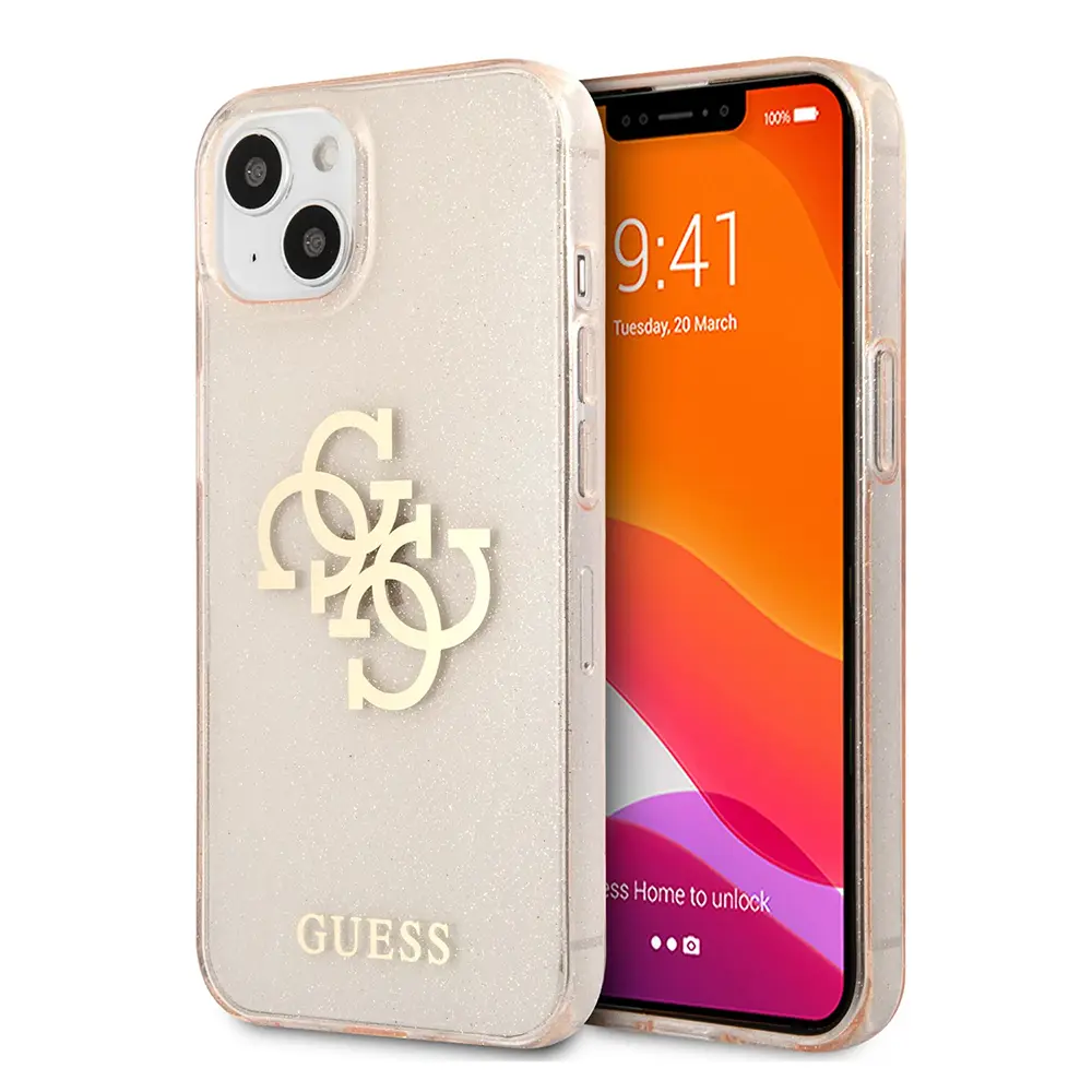 Torbica Guess Hc Glitter Big za Iphone 13 6.1 Zlatna ( Guhcp13mpcugl4ggo)