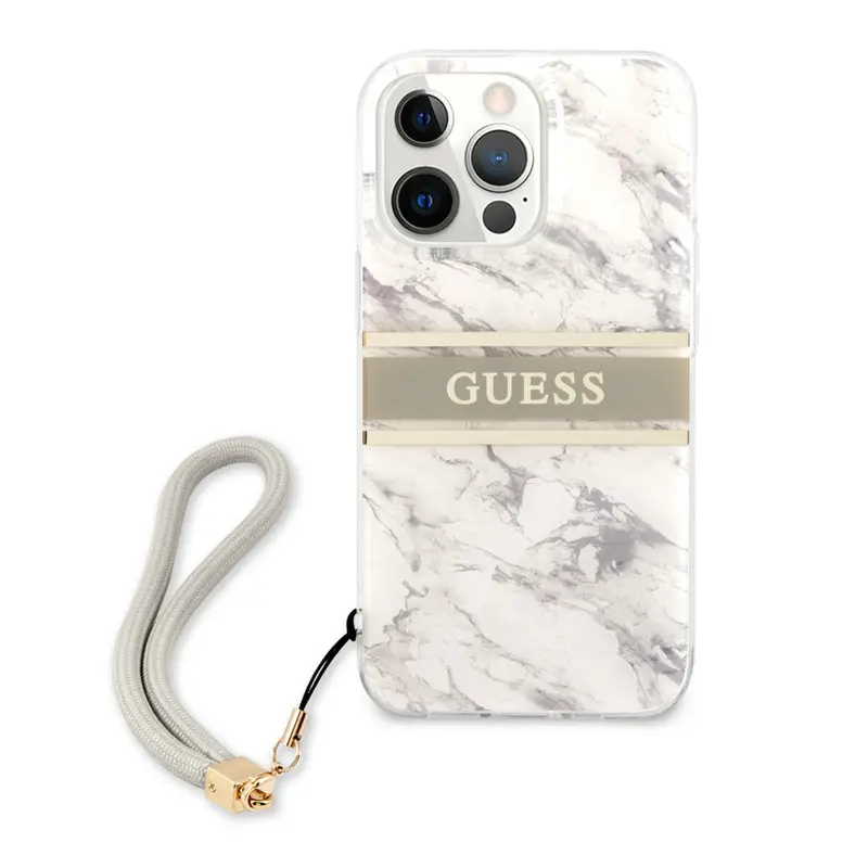 Torbica Guess Marble Strap za Iphone 13 Pro 6.1 Siva (guhcp13lkmabgr)
