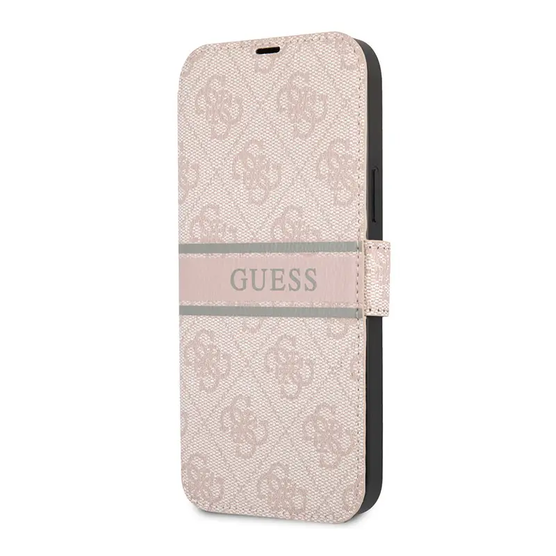 Torbica Guess Stripe Bk Pu za Iphone 13 6.1 Roze (gubkp13m4gdpi)