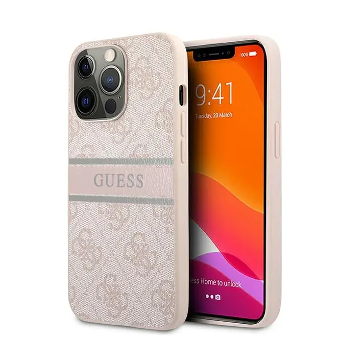 Torbica Guess Stripe za Iphone 13 Pro 6.1 Roze (guhcp13l4gdpi)