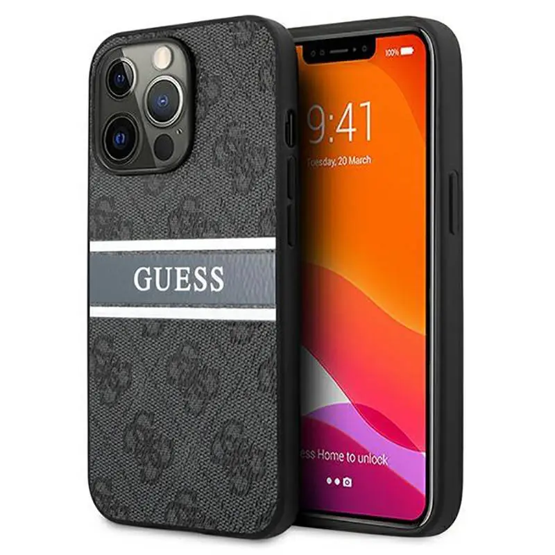 Torbica Guess Stripe za Iphone 13 Pro Max 6.7 Siva (guhcp13x4gdgr)