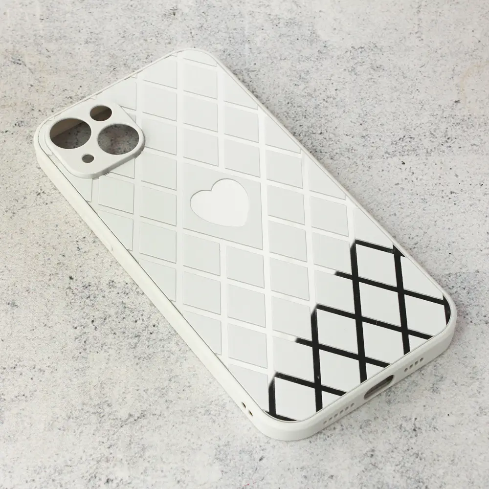 Torbica Diamond Heart za Iphone 14 Plus 6.7 Bela