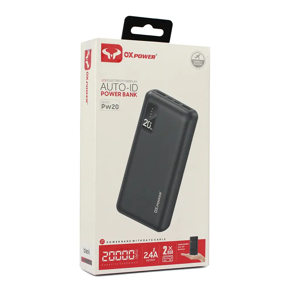 Power Bank Prenosiva Baterija Oxpower PW20 20000 Mah Bela