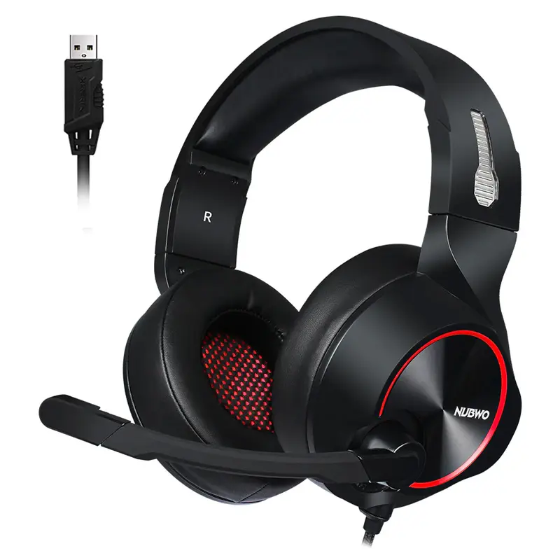 Slusalice Gaming Nubwo N11U LED USB Crno Crvene